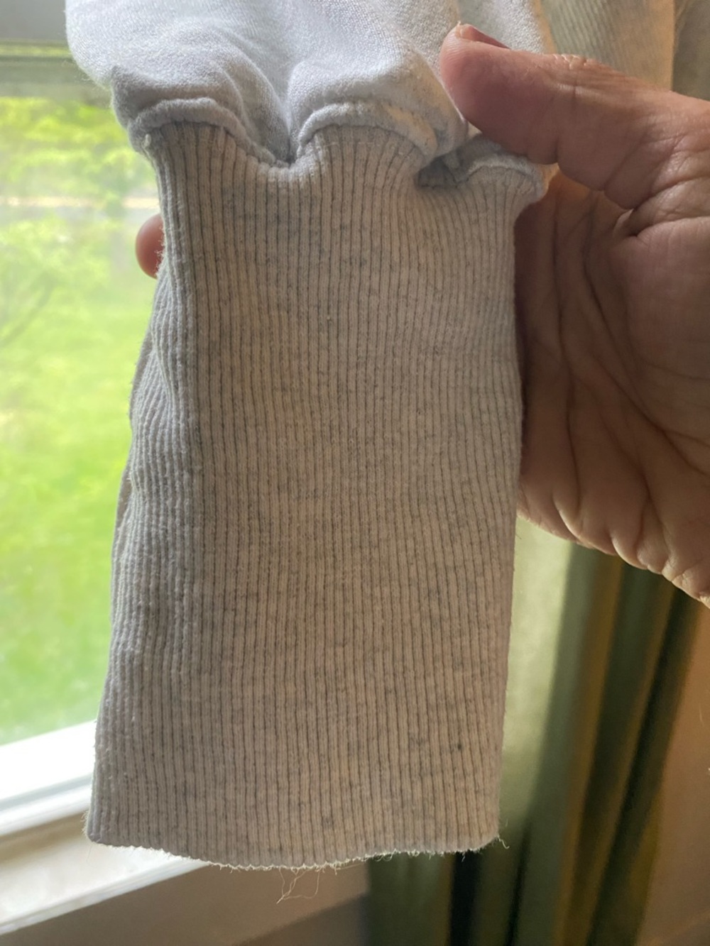 Bucket List light Gray oversized Ruffle Zip Hoodie with Drawstrings! Medium! - Picture 7 of 14